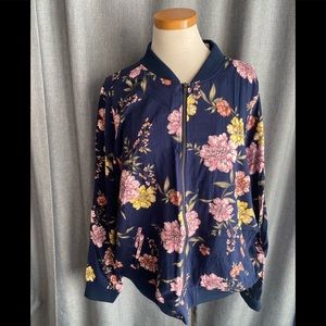 Torrid floral bomber jacket